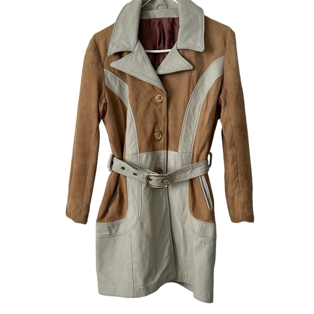 70/80s Vintage Suede Leather  Women’s Leather Jacket | Size S